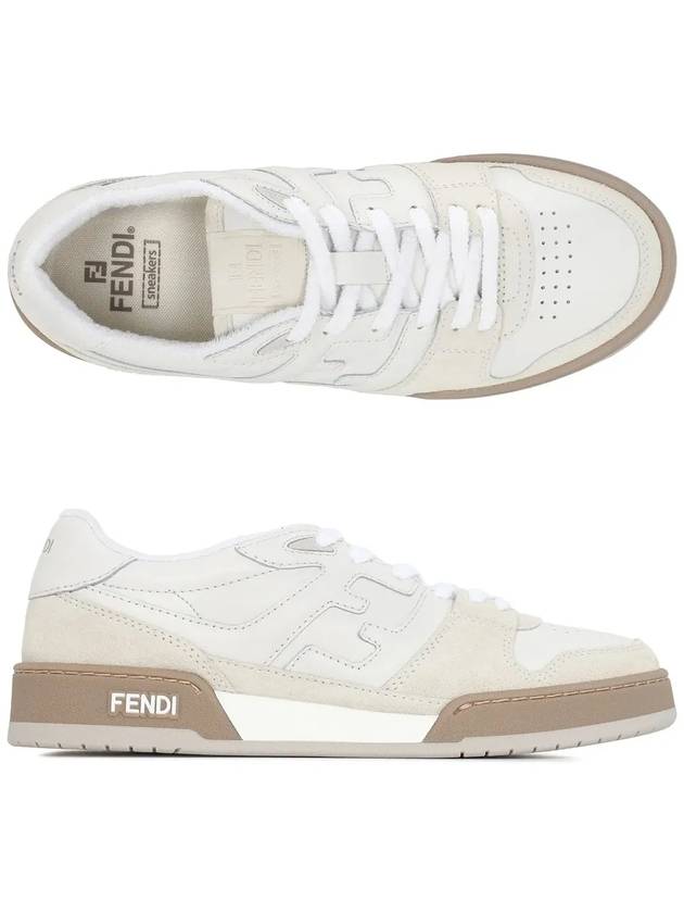 Match FF Logo Low Top Sneakers White - FENDI - BALAAN 2