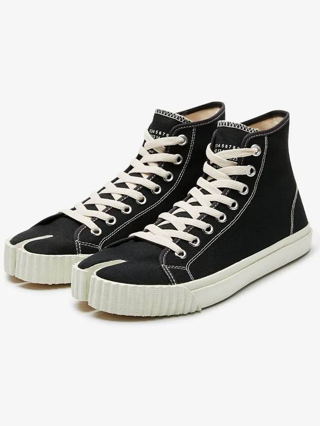 Tabi Split Toe High Top Sneakers Black - MAISON MARGIELA - BALAAN 3