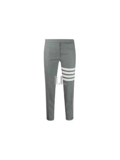 Men's Plain Weave 4 Bar Low Rise Skinny Straight Pants Grey - THOM BROWNE - BALAAN 2