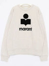 Mikoy Big Logo Cotton Sweatshirt Ecru - ISABEL MARANT - BALAAN 3