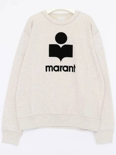 Mikoy Big Logo Cotton Sweatshirt Ecru - ISABEL MARANT - BALAAN 2