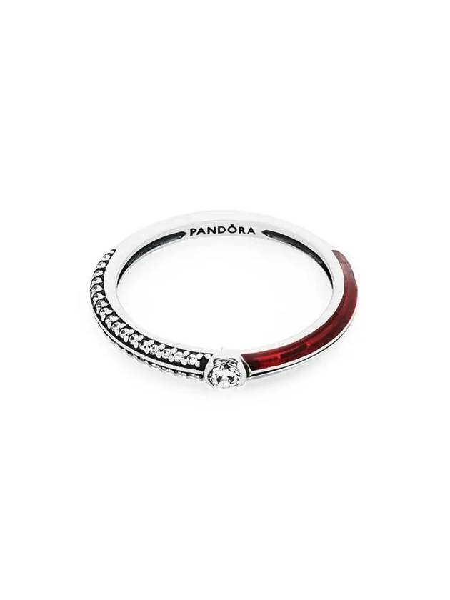 Me Pave Dual Ring Silver Red - PANDORA - BALAAN 2