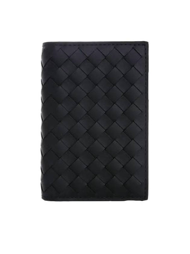 Intrecciato Card Wallet Black - BOTTEGA VENETA - BALAAN 1