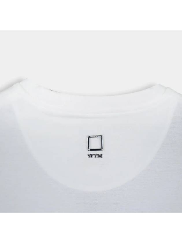 Logo Print Cotton Short Sleeve T-Shirt White - WOOYOUNGMI - BALAAN 4