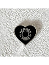 Mini Heart Twilly Scarf Ring Black Silver - HERMES - BALAAN 1