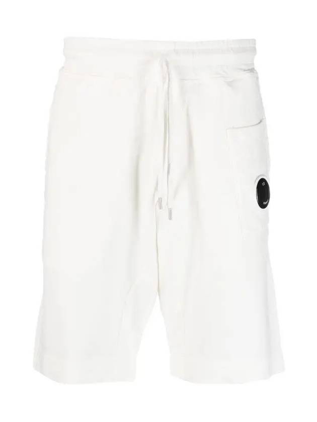 Light Fleece Regular Shorts White - CP COMPANY - BALAAN 3