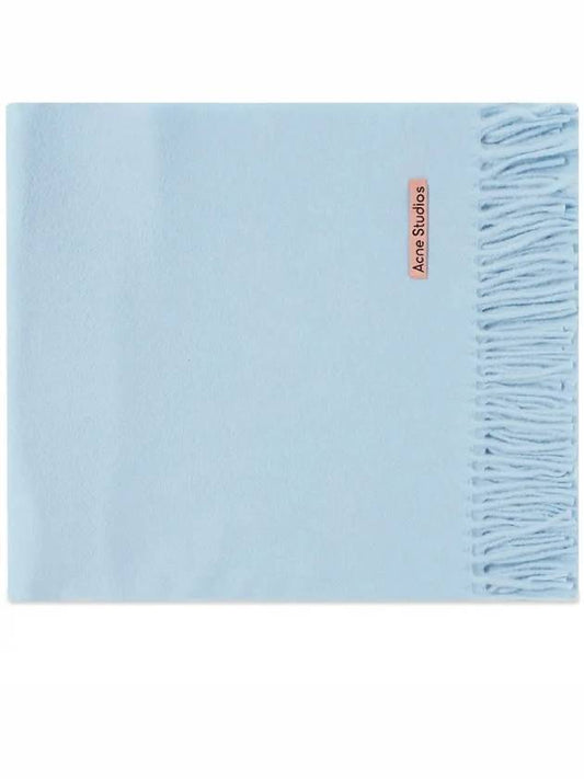 Studios Signature Logo Wool Muffler Light Blue - ACNE STUDIOS - BALAAN.