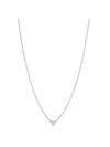 Diamond By The Yard Single Diamond Pendant Necklace Silver - TIFFANY & CO. - BALAAN 1