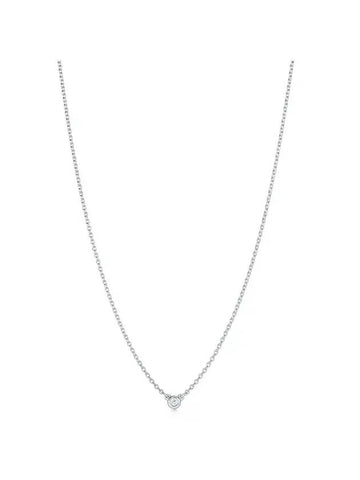 Diamond By The Yard Single Diamond Pendant Necklace Silver - TIFFANY & CO. - BALAAN 1