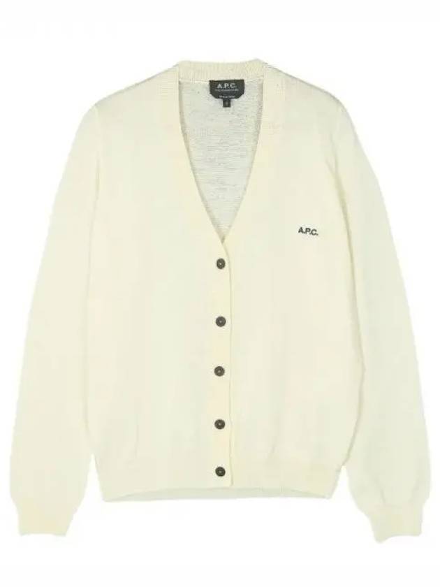 Bella Logo Embroidery Cardigan Ivory - A.P.C. - BALAAN 2