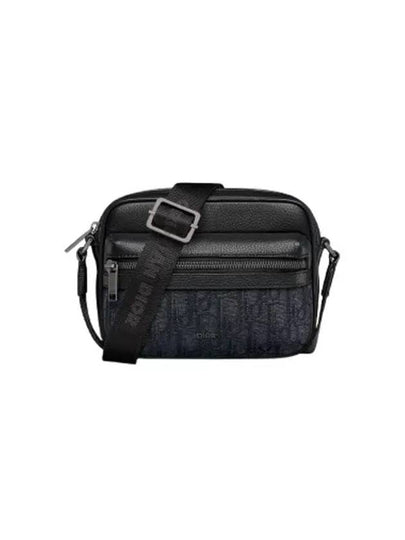 Mini Rider 2 0 Zipper Messenger Bag Black Oblique Jacquard and Grained Calfskin 2ESWS034YKS H03E - DIOR - BALAAN 2