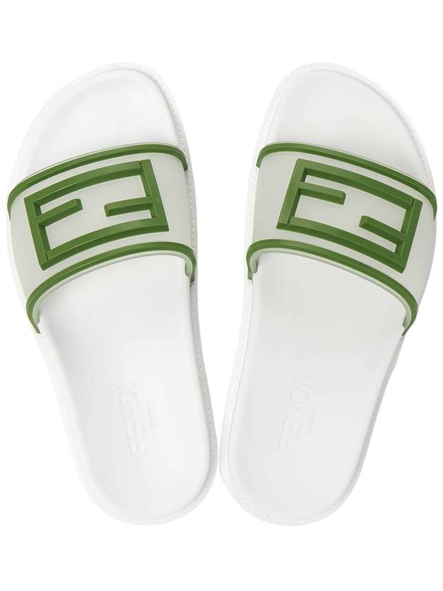 FF logo rubber slippers white - FENDI - BALAAN.