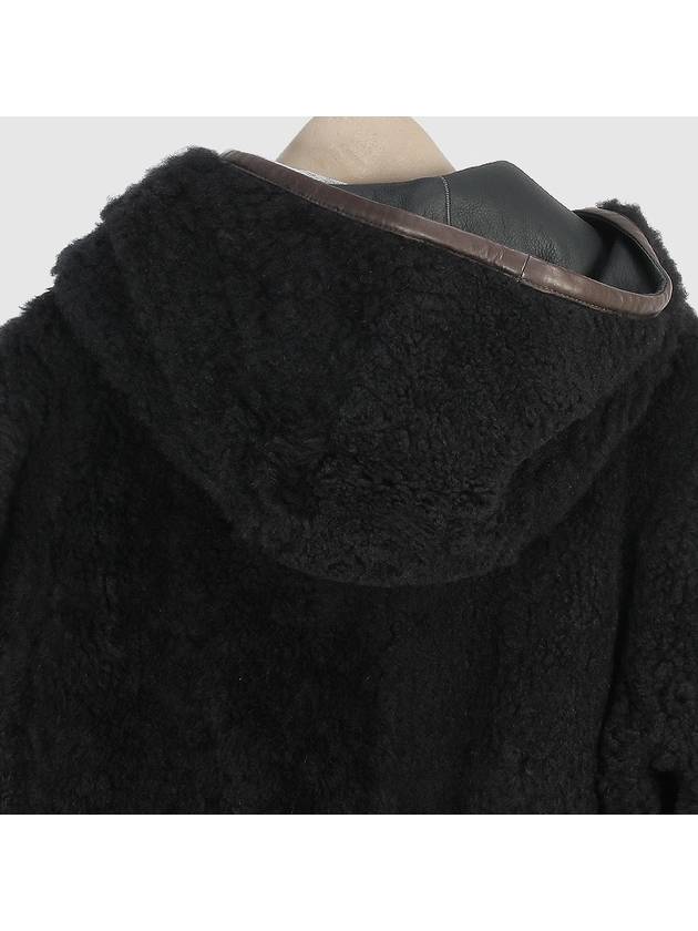 WoMen's Double-Sided Hooded Shearling Coat Black - BRUNELLO CUCINELLI - BALAAN 8