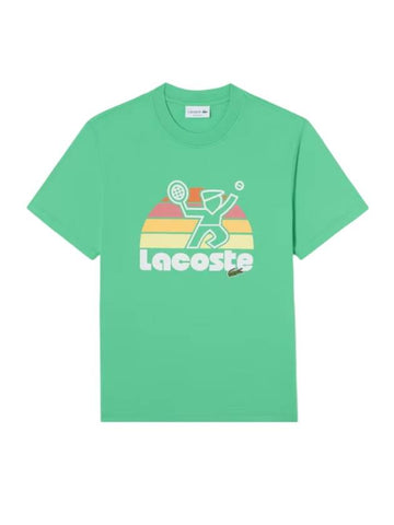 Men's Summer Pack Graphic T Shirt Green - LACOSTE - BALAAN 1