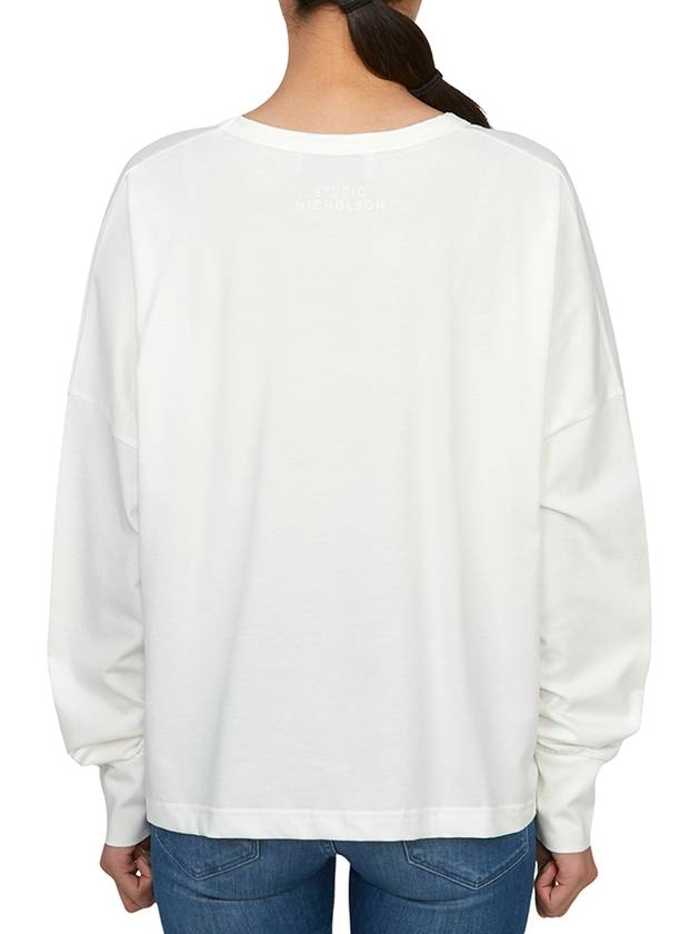 Women s Long Sleeve T Shirt LOOP SNW 1618 OPTIC WHITE - STUDIO NICHOLSON - BALAAN 5