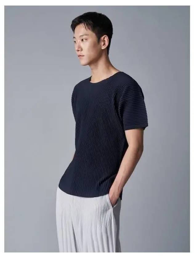 Basic short sleeve t shirt navy domestic product GM0023122642094 - ISSEY MIYAKE - BALAAN 1