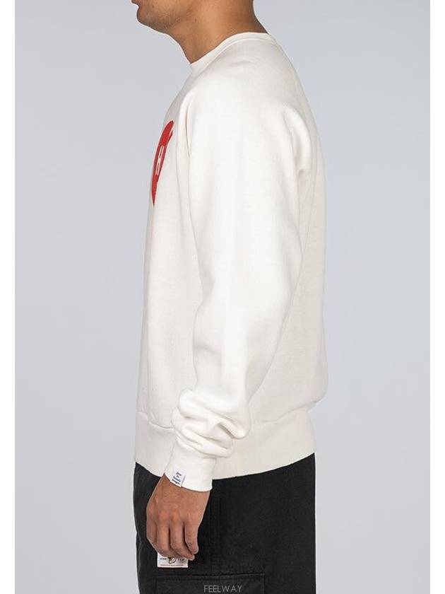 Heart Crew Neck Sweatshirt White - HUMAN MADE - BALAAN 4