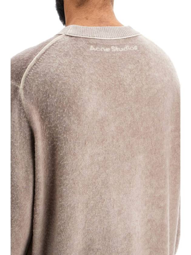 Print Crew Neck Knit Top Beige - ACNE STUDIOS - BALAAN 5