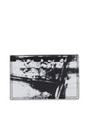 Graffiti Logo Print Leather Card Wallet White Black - ALEXANDER MCQUEEN - BALAAN 3