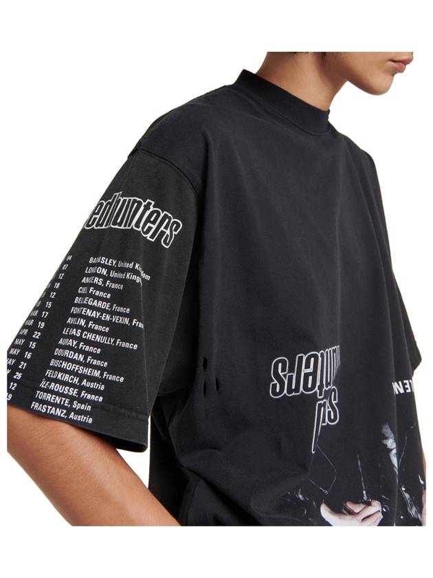 Speed Hunter Upside Down Oversized Short Sleeve T-shirt Black - BALENCIAGA - BALAAN 6