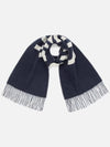 Lecharpe Fringe Logo Virgin Wool Muffler Navy - JACQUEMUS - BALAAN 4