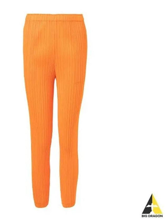 Thicker Bottoms 1 Straight Pants Orange - ISSEY MIYAKE - BALAAN 2