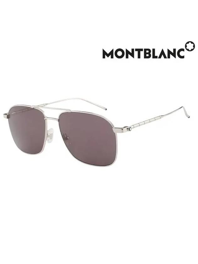 Pilot Metal Sunglasses Dark Grey - MONTBLANC - BALAAN 3