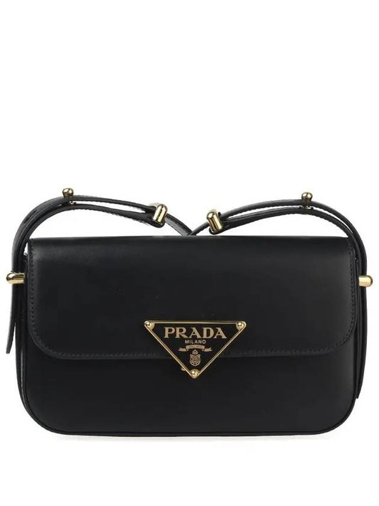 Leather Shoulder Bag Black - PRADA - BALAAN 2