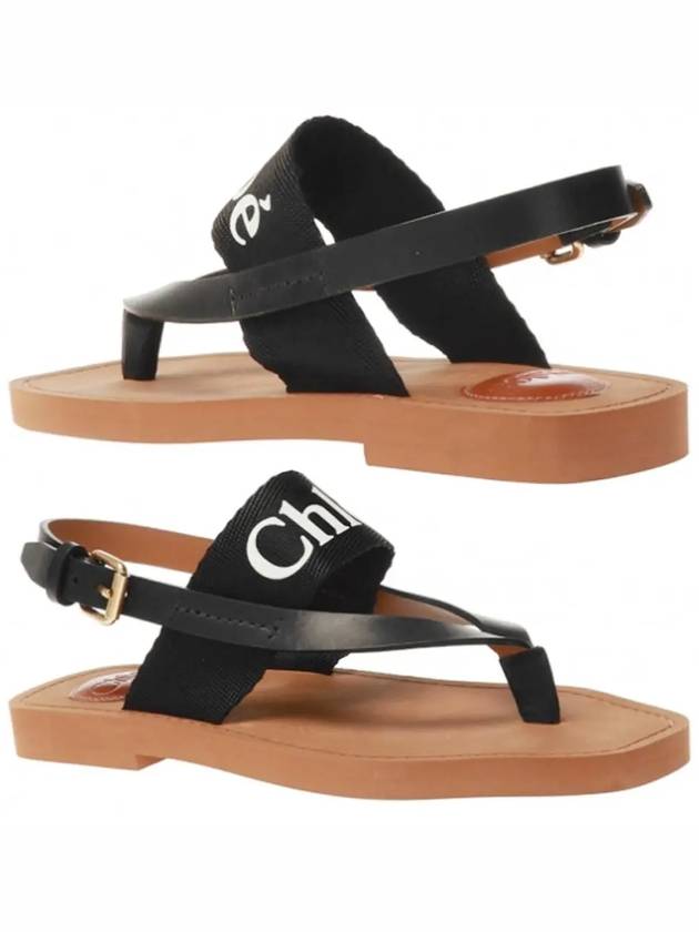 Woody Logo Strap Sandals Black - CHLOE - BALAAN 2