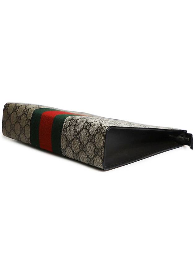 Gucci 475316 GG Supreme Canvas Web Clutch - GUCCI - BALAAN 7