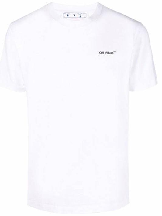 Wave Diag Slim Short Sleeve T Shirt White - OFF WHITE - BALAAN 2