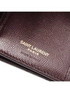 Women s Saint Laurent 403943 Burgundy Monogram Matelasse Envelope Gold Logo Compact 3 fold Bicycle Wallet gt Half Gangbuk used luxury goods - SAINT LAURENT - BALAAN 9