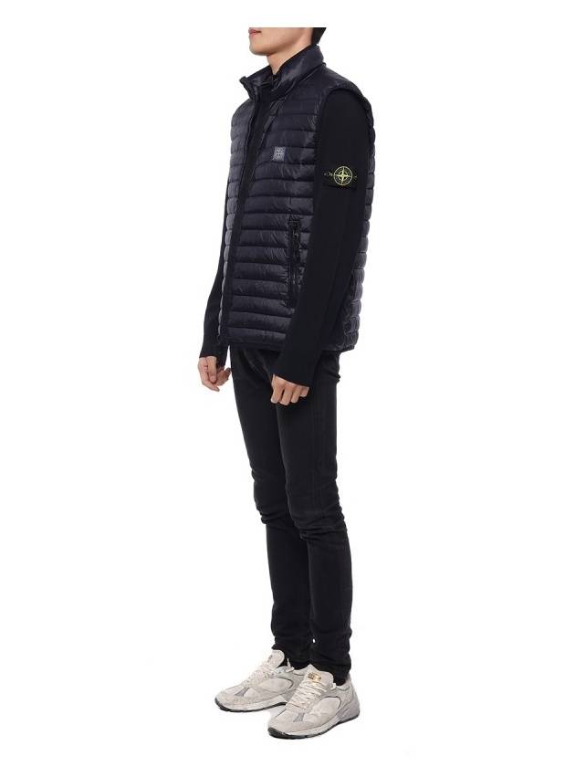 Men's Logo Patch Puffer Vest Navy - STONE ISLAND - BALAAN 5