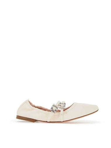 Mary Janes Leather Flats Off White - ROGER VIVIER - BALAAN 1