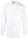 Double G Cotton Silk Long Sleeve Shirt White - GUCCI - BALAAN 2