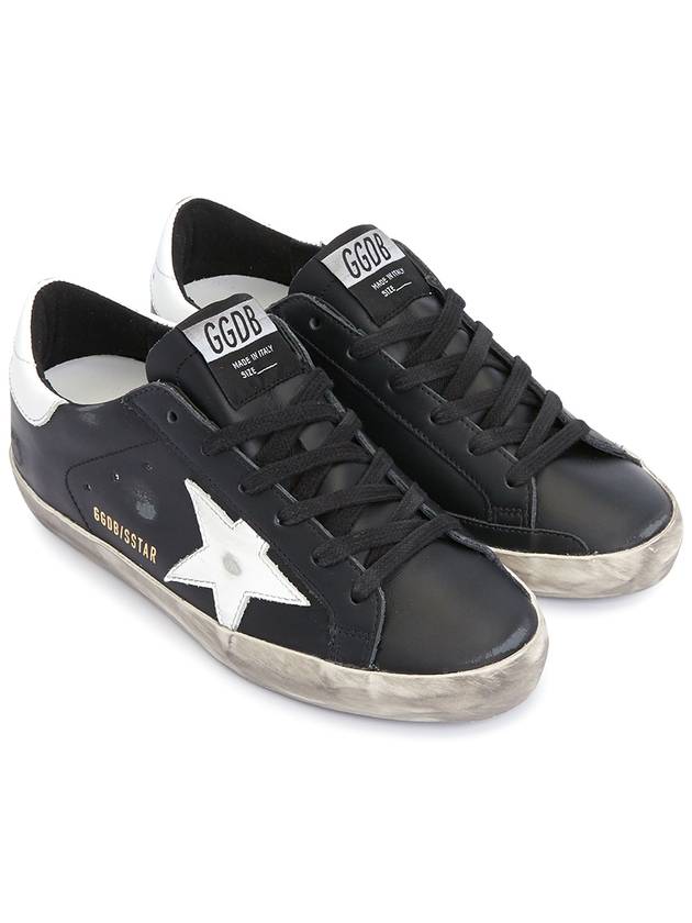 Superstar Leather Low Top Sneakers Black - GOLDEN GOOSE - BALAAN 4