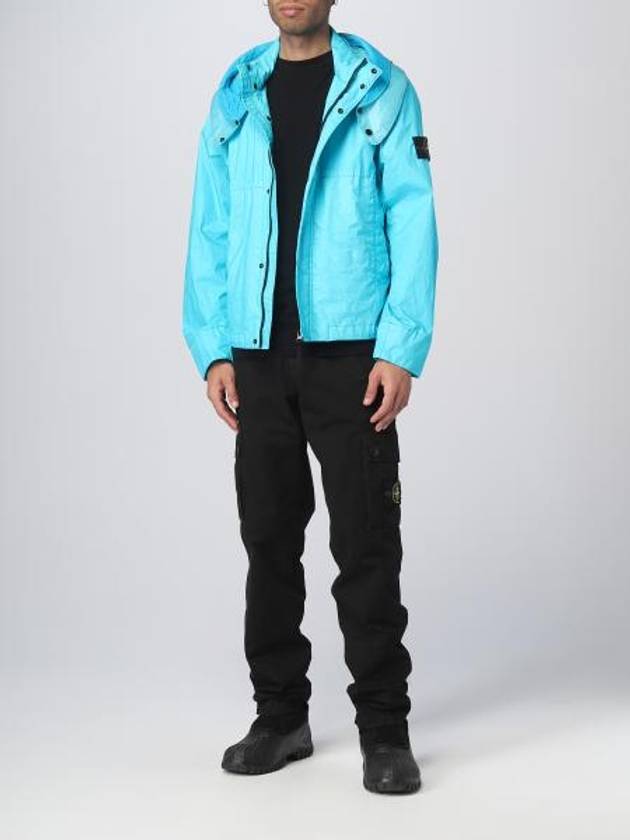 Membrana 3L TC Detachable Hooded Jacket Blue - STONE ISLAND - BALAAN 4