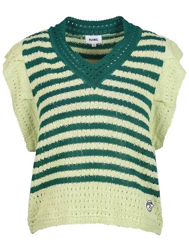 Striped frill knit vest MK4MV210 - P_LABEL - BALAAN 5