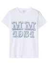 Women's Mincio Logo Cotton Short Sleeve T-Shirt White - MAX MARA - BALAAN 1