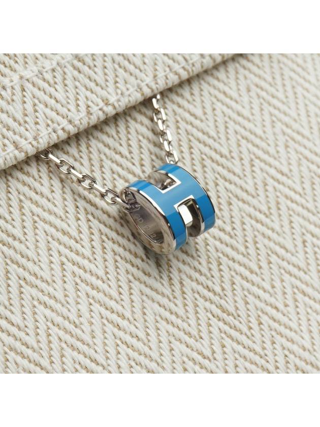 Mini Pop H Pendant Necklace Silver - HERMES - BALAAN 6