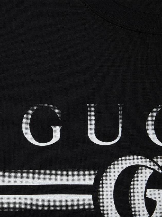 Cotton Print Short Sleeve T-Shirt Black - GUCCI - BALAAN 7