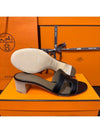 Women's Oasis Sandals Calfskin Classic Black - HERMES - BALAAN 10