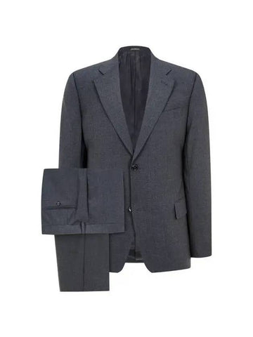 Men s no cheat lapel easy wool single suit charcoal gray 270522 - EMPORIO ARMANI - BALAAN 1