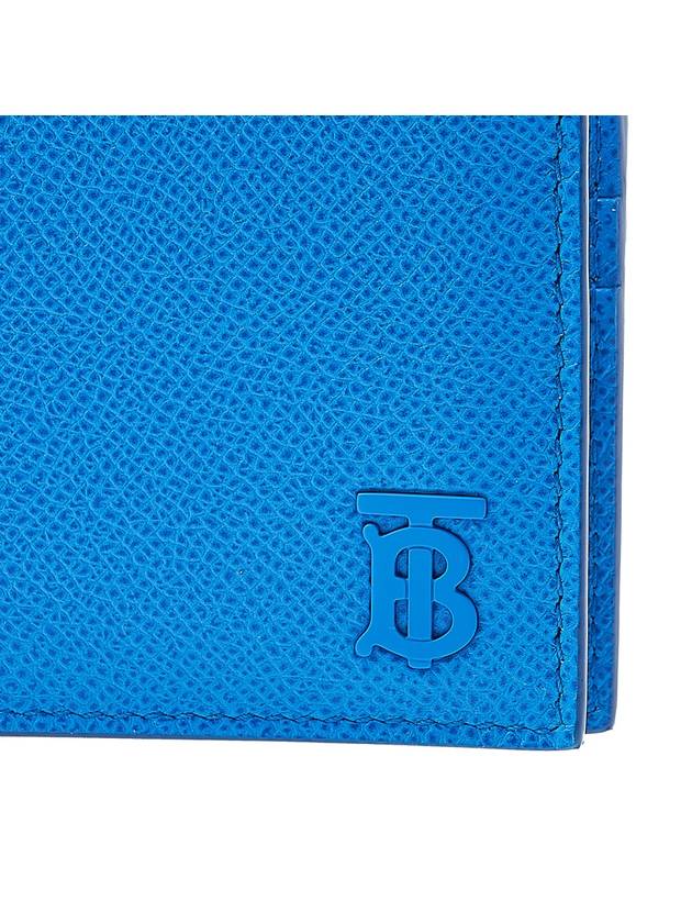 TB Logo Bifold Grainy Leather Half Wallet Vivid Blue - BURBERRY - BALAAN 7