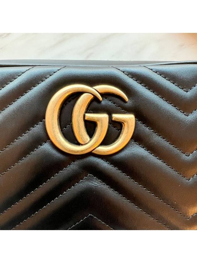 GG Marmont Matelasse Small Chain Shoulder Bag Black - GUCCI - BALAAN 5