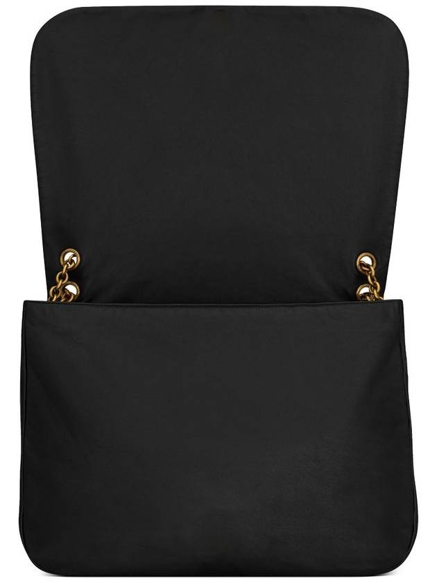 Jamie Logo Plaque Leather Shoulder Bag Black - SAINT LAURENT - BALAAN 5