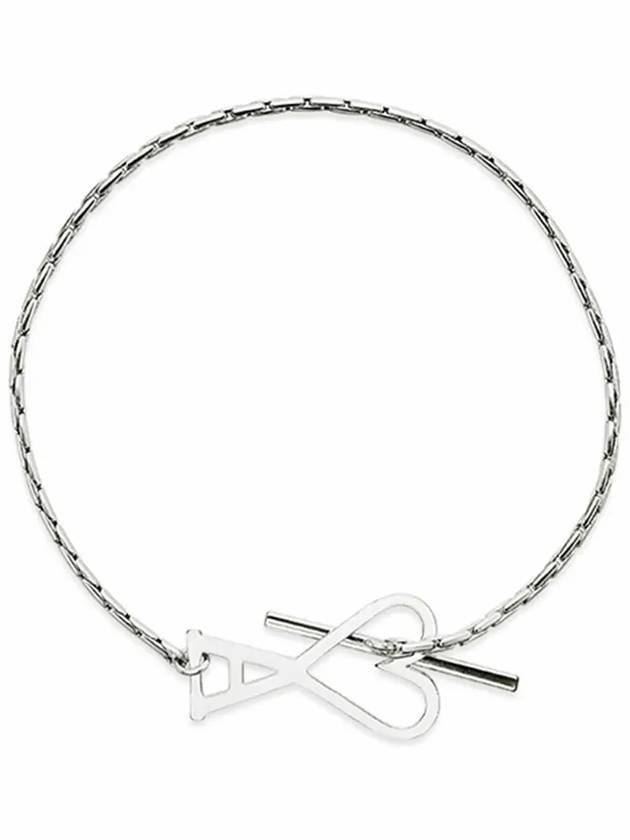 Heart Logo Bracelet Silver - AMI - BALAAN 4