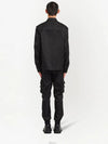 Re-Nylon Triangular Logo Pocket Long Sleeve Shirt Black - PRADA - BALAAN 6