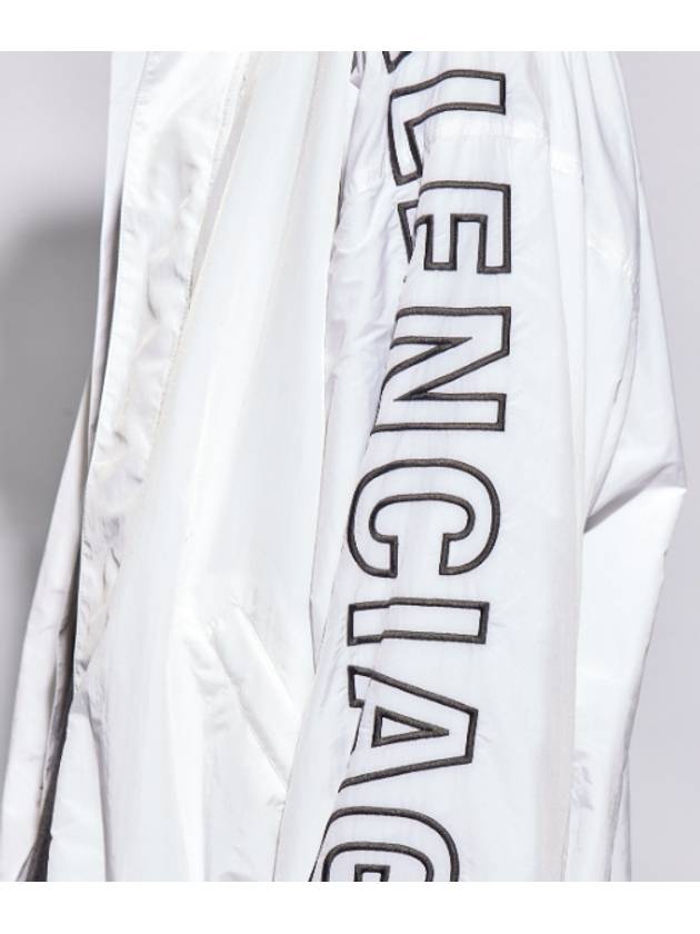 Embroidered Logo Track Jacket White - BALENCIAGA - BALAAN 5