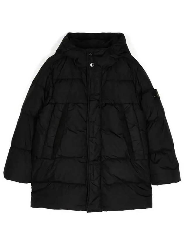 Kids Wappen Patch Down Long Padding Black - STONE ISLAND - BALAAN 2